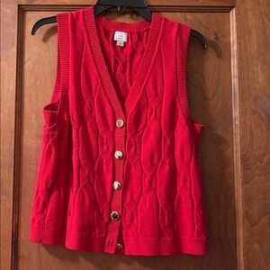 a new day Red Knit Sweater Vest